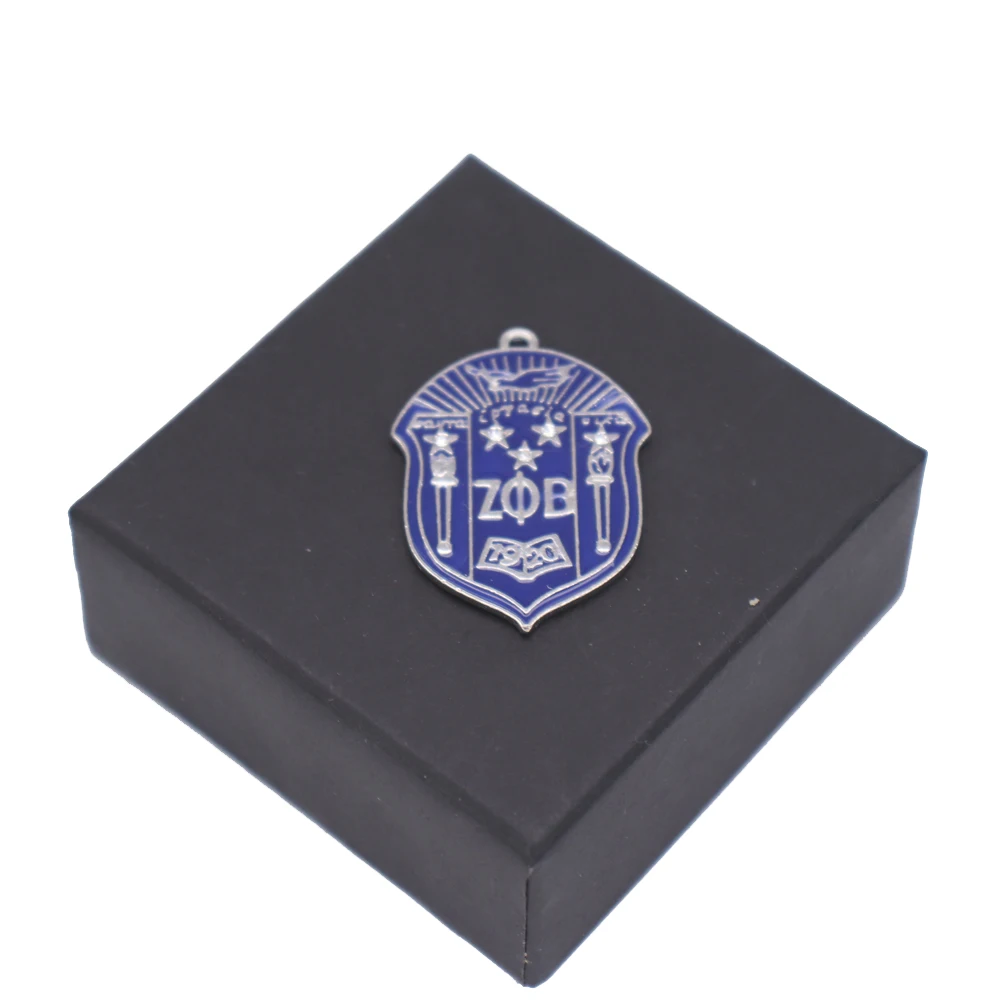 Голубой эмалевый греческий символ "Голубь" 1920 года, щит ZPB, подвеска Zeta Phi Beta для греческой буквы, аксессуар сестринского братства для подарков в стиле моды.