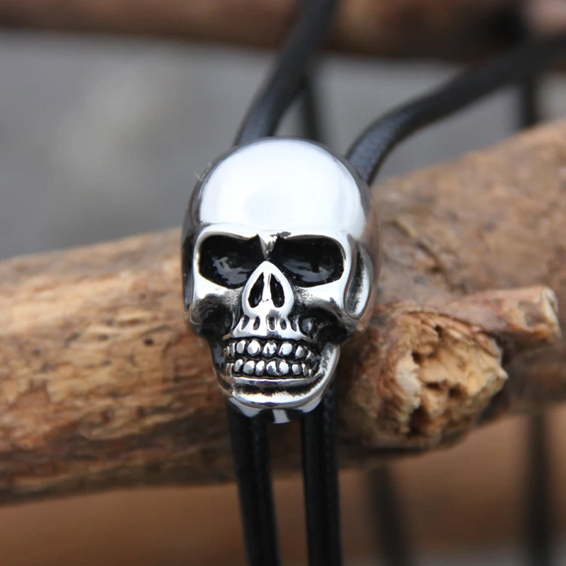 

Original designer bolotie stainless steel skull bolo tie for men personality neck tie fashion accessory