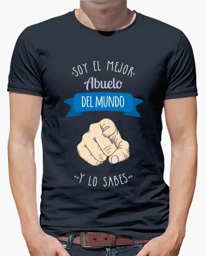 2017 Горячей Продажи мужчин футболки Mejor Дель Мундо Абуэло С Коротким рукавом Мода