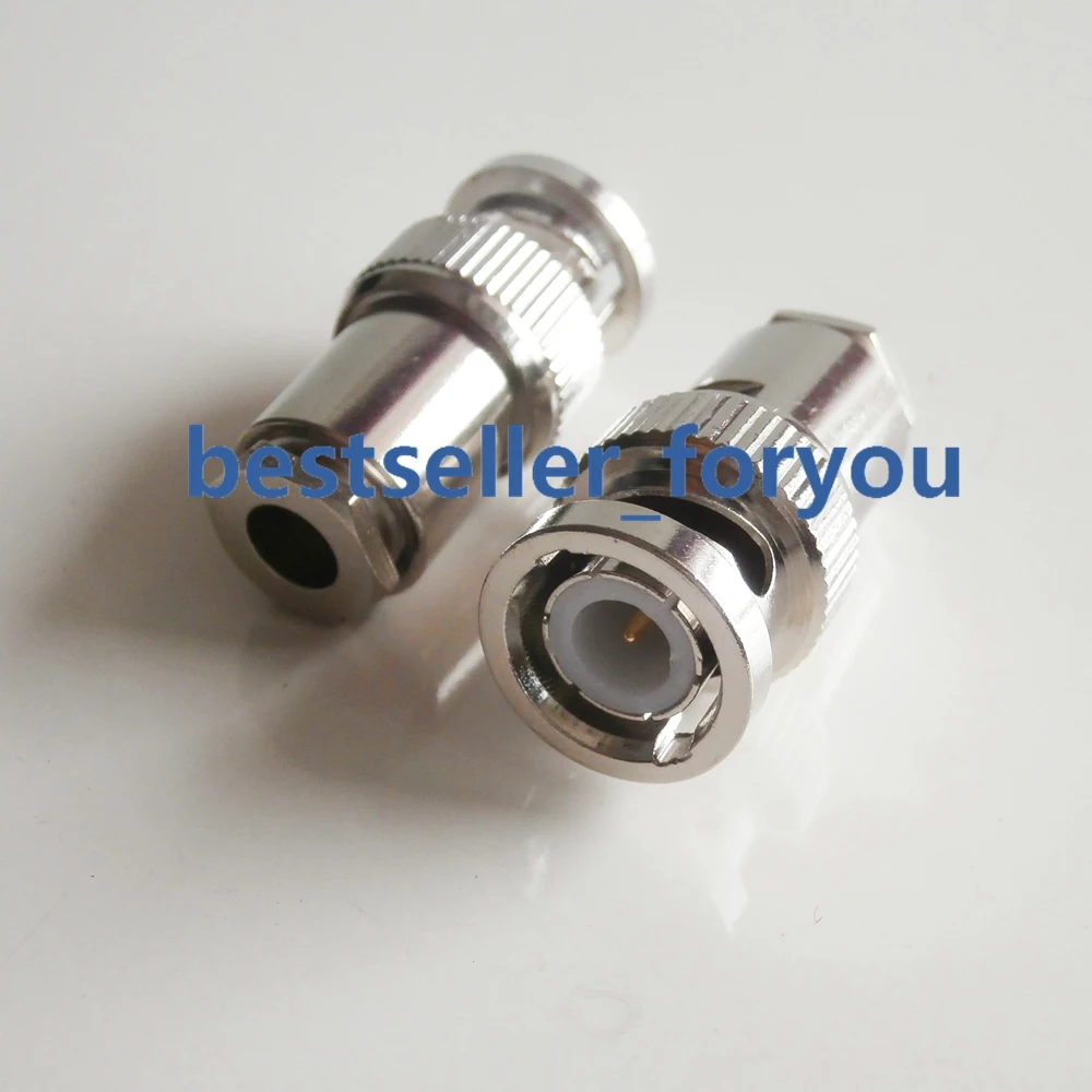 

1Pcs BNC Male Clamp Solder Connector for LMR-195 RG58 RG142 RG400 RG223 Cable