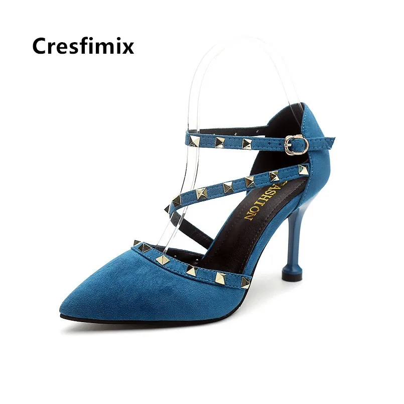 Женские высокие каблуки милые синие удобные туфли лодочки женские сексуальные