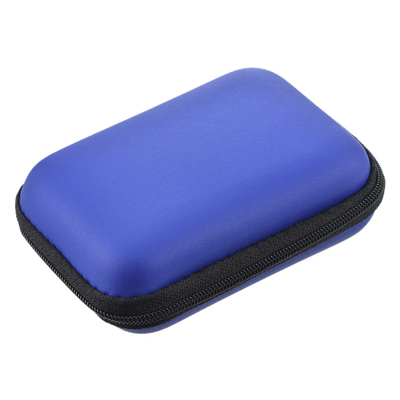 Royal blue 12x8cm Urijk коробка для хранения, чехол, квадратный Органайзер проводов для наушников, коробка для передачи данных, кабели, контейнер для монет, наушников, цветная защитная коробка 8 см - Цвет: Royal blue 12x8cm