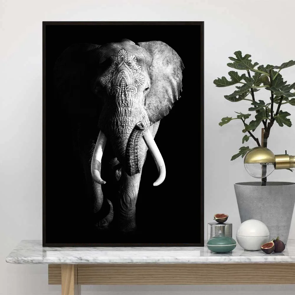 

Dark Animals Nordic Wall Art Paint Wall Decor Canvas Prints Canvas Art Poster Oil Paintings No Frame