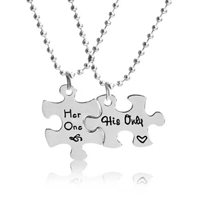 Set of 2/3/4 Best Friends Necklace Couples Paired Necklaces Pendants Unisex Lovers Valentine's Gift BFF Friendship Jewelry - Окраска металла: style 20