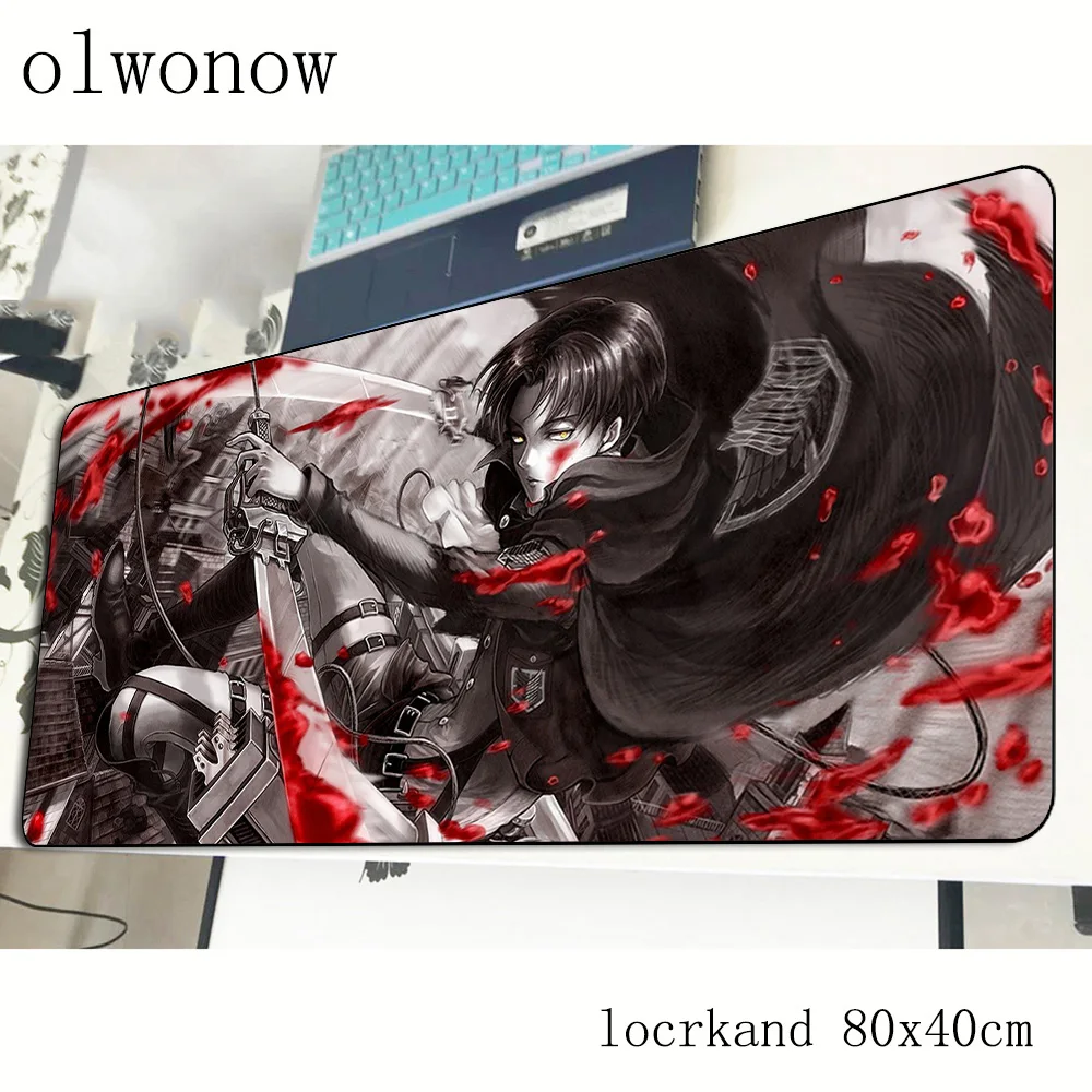 Коврик для мыши attack on titan 800x400x3 мм 3d игровой коврик для геймера модная игровая компьютерная настольная клавиатура со встроенной мышью большие игровые коврики
