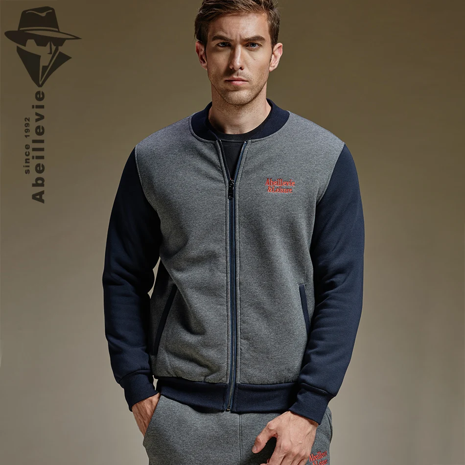 Abeillevie модные новые хлопковые флисовые мужские бейсбольные куртки повседневная
