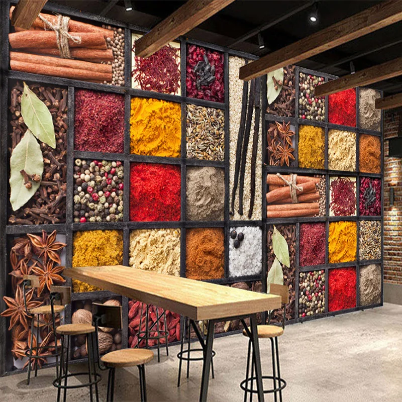 Современные креативные 3D обои для барбекю горячий горшок магазин ресторан