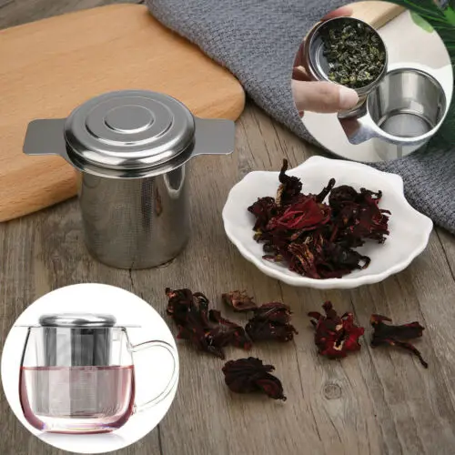 Нержавеющая сталь сетки Чай Infuser металлическая чашка фильтр с отрывными листами