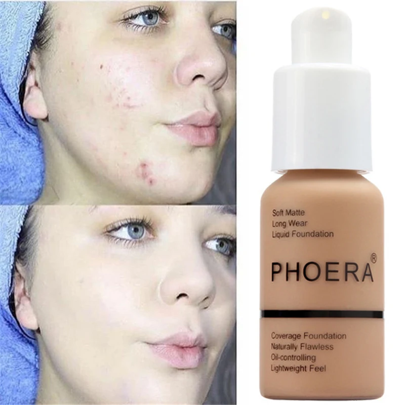 Phoera Perfect Beauty 30 мл Жидкий тональный крем для лица основа Мягкая матовая длинная