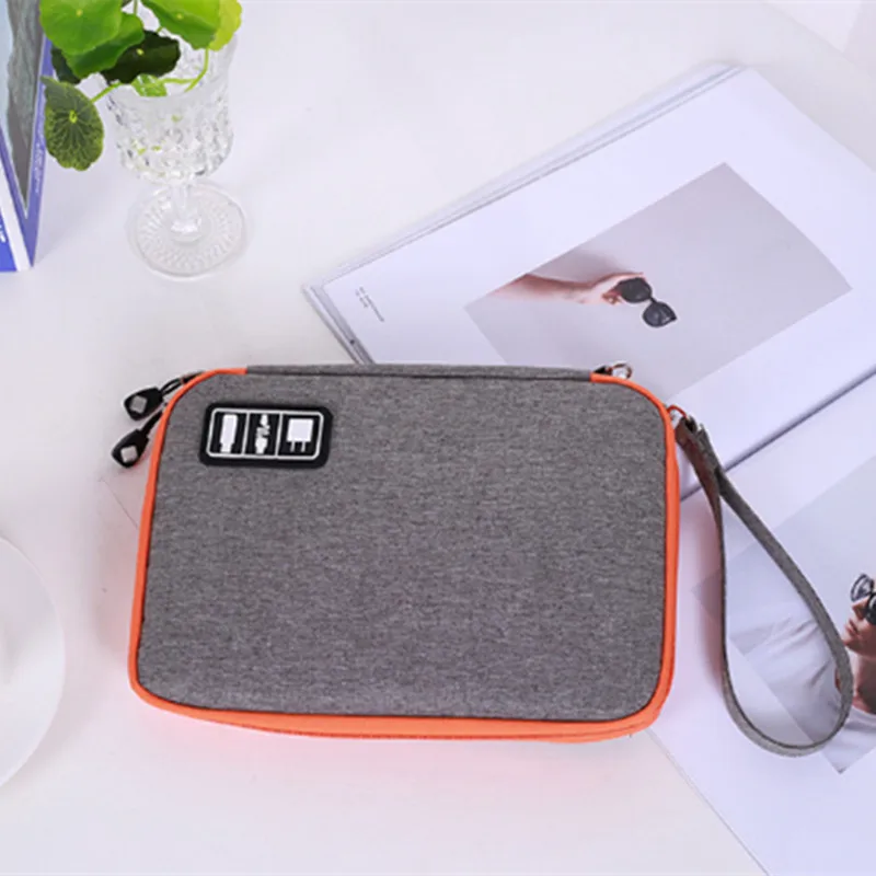 Сумка для электронных аксессуаров портативная дорожная сумка хранения USB кабелей внешнего аккумулятора
