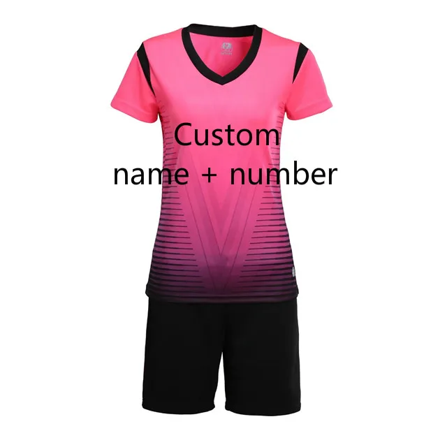 Custom name number 5 цветов женские комплекты футбольные женские спортивный комплект волейбол Футбол майки рубашки тренировочные шорты костюмы униформы нарисованные на заказ - Цвет: Custom name number