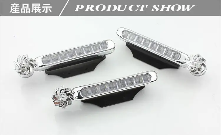 2 пары 8 светодиодов без проводки ветряная решетка автомобильные фары с зарядным