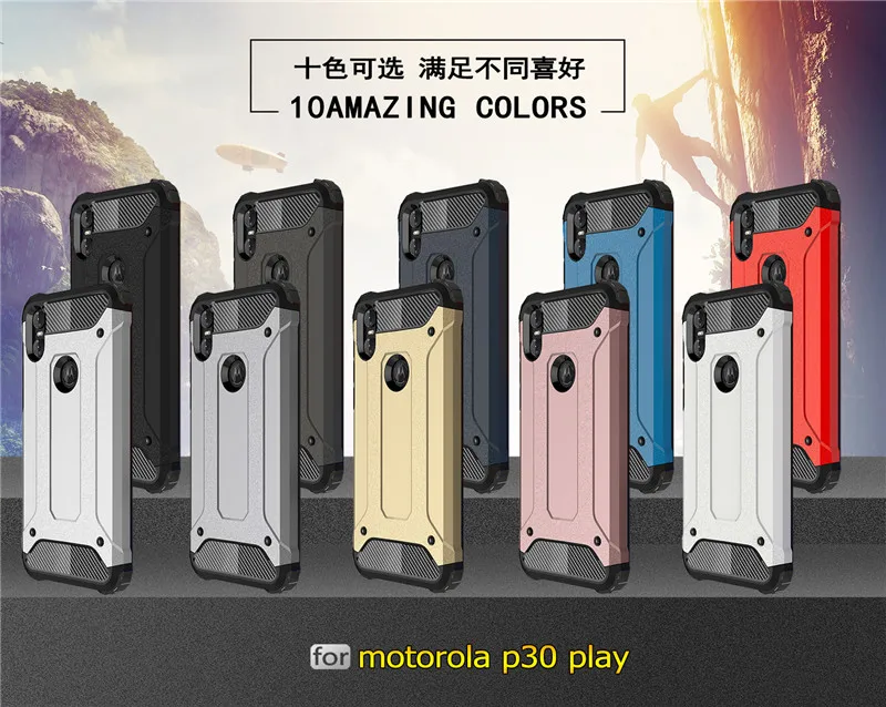 Чехол для Motorola One противоударный резиновый Жесткий телефона задняя крышка Moto P30