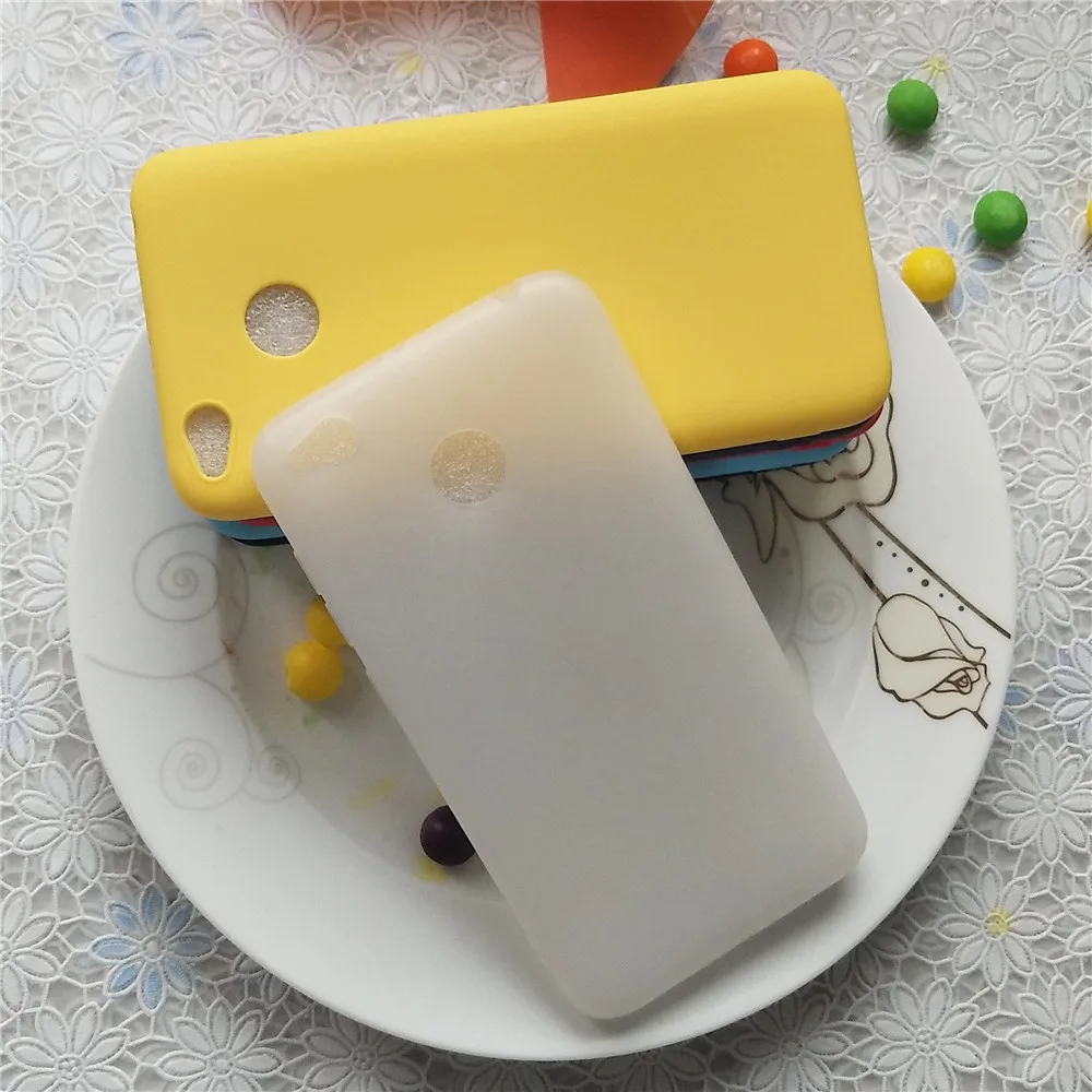 Мягкие однотонные чехлы из ТПУ для Xiaomi redmi 4x Macarons Цветной силиконовый матовый