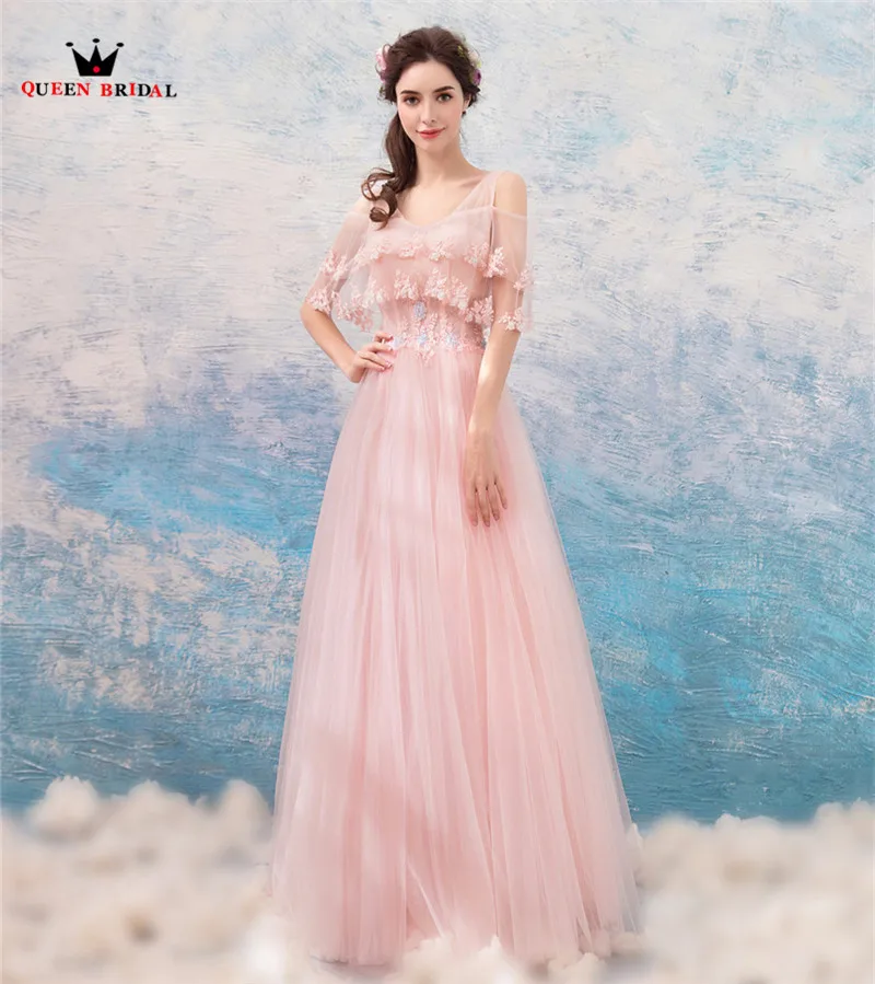 Элегантные розовые вечерние платья 2019 модное ТРАПЕЦИЕВИДНОЕ ПЛАТЬЕ С фатиновой