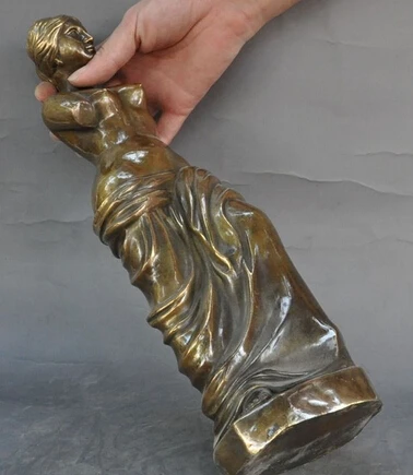 bir 006104 14&quotchinese Hellenistic period bronze famous Milos Venus goddess Love God statue | Дом и сад