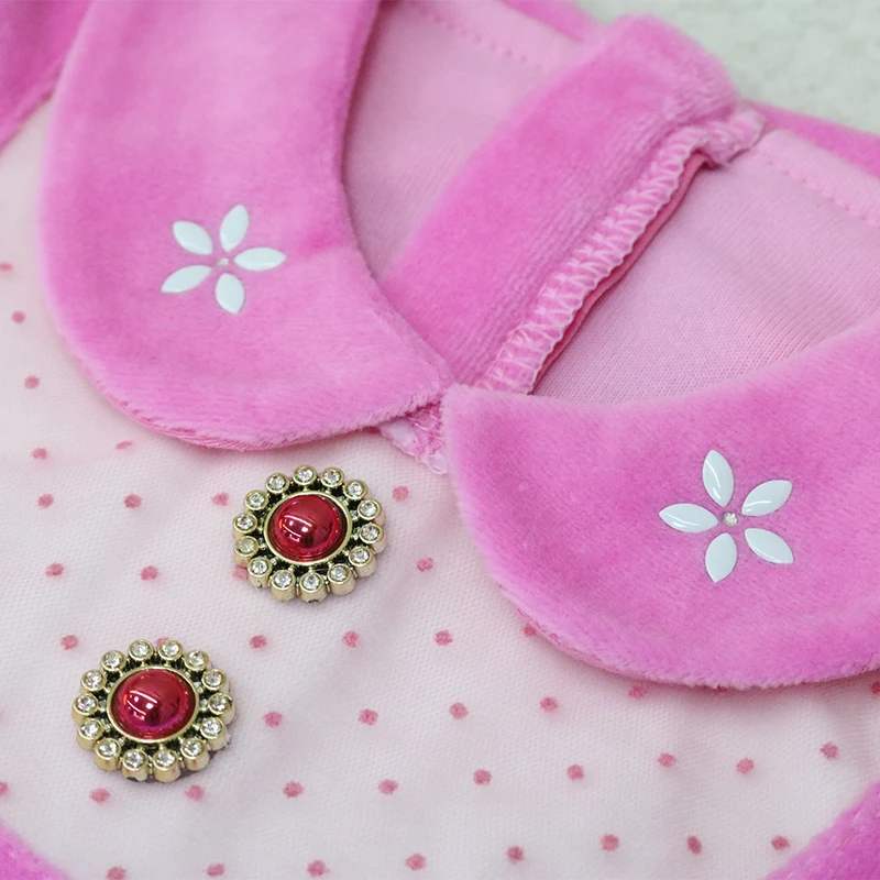 Children Velour Party Lace dress New Year Girls Long Sleeve Dresses Baby Clothes Spring and Summer Clothing Button Sweet Suits | Детская