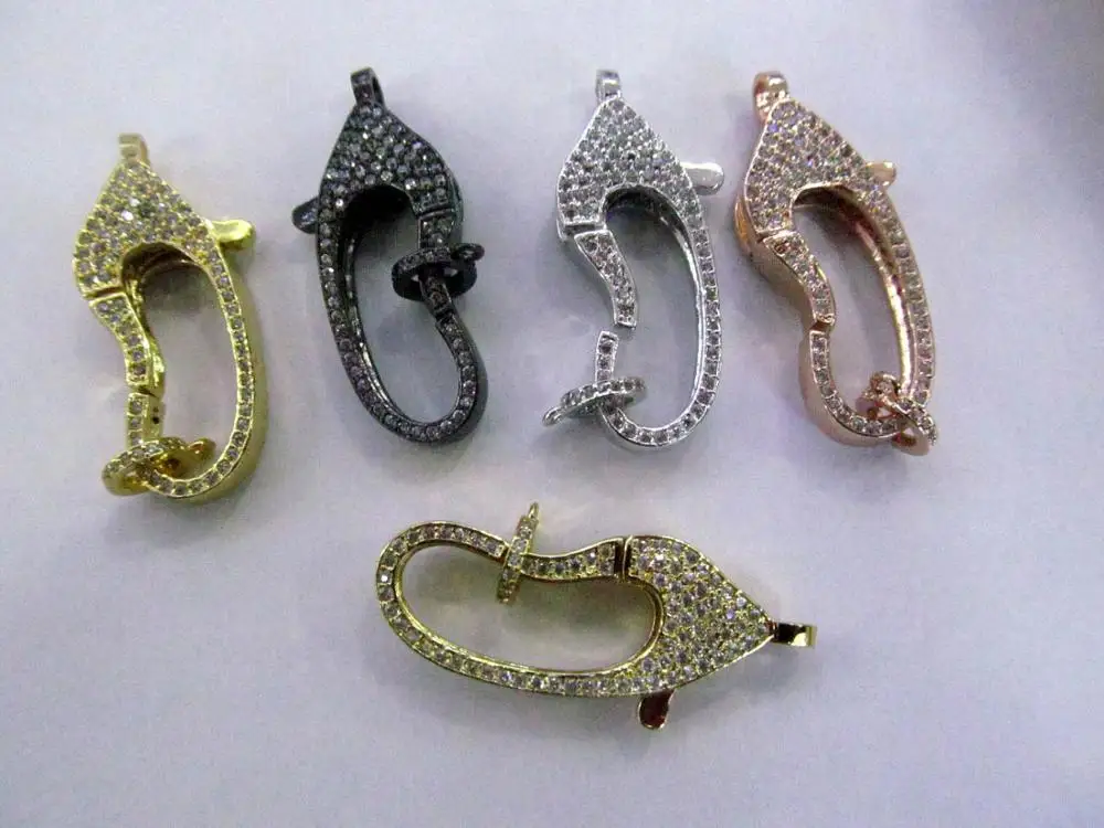 

6pcs 20-40mm Micro Crystal Pave Diamond Clasps Jewelry Clasp --Top Quality