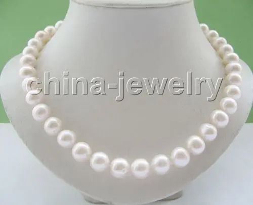 

FREE shipping> >>>AAA luster 17" 12mm natural white round freshwater pearl necklace 6.07
