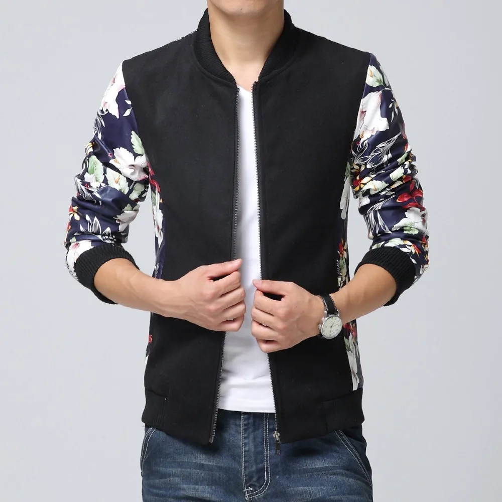 Новые мужские бейсбольные куртки Лоскутные кожаные Цветочные 3XL 4XL 5XL 6XL 7XL 8XL
