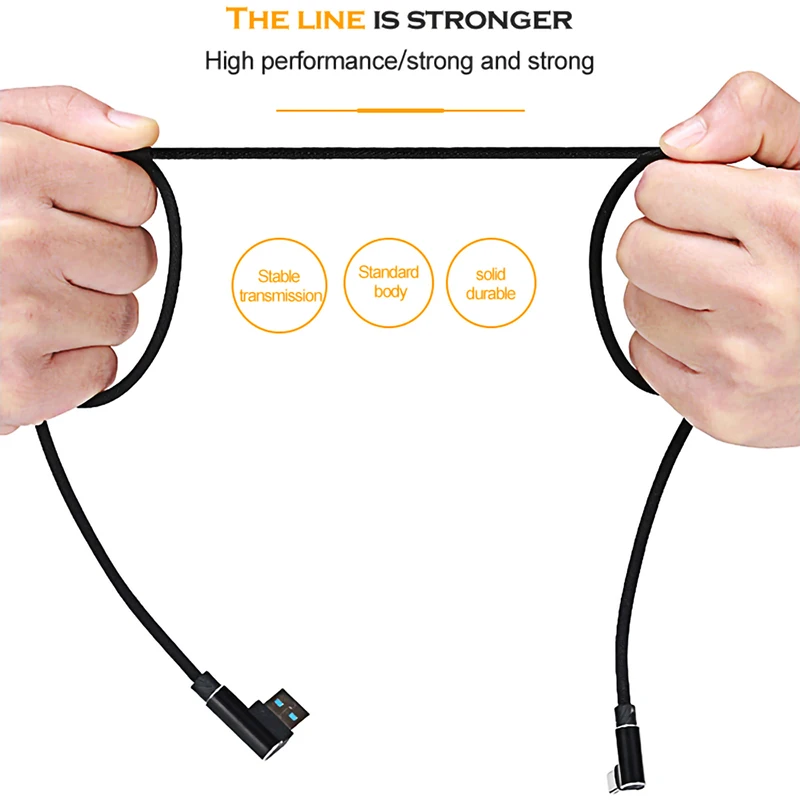 Кабель USB Type C для быстрой зарядки и передачи данных 90 градусов|Кабели мобильных