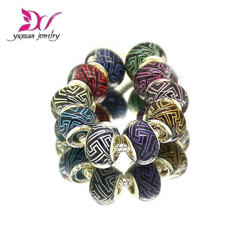 Бесплатная доставка 14 мм акриловые европейские Подвески бусины шнур большое