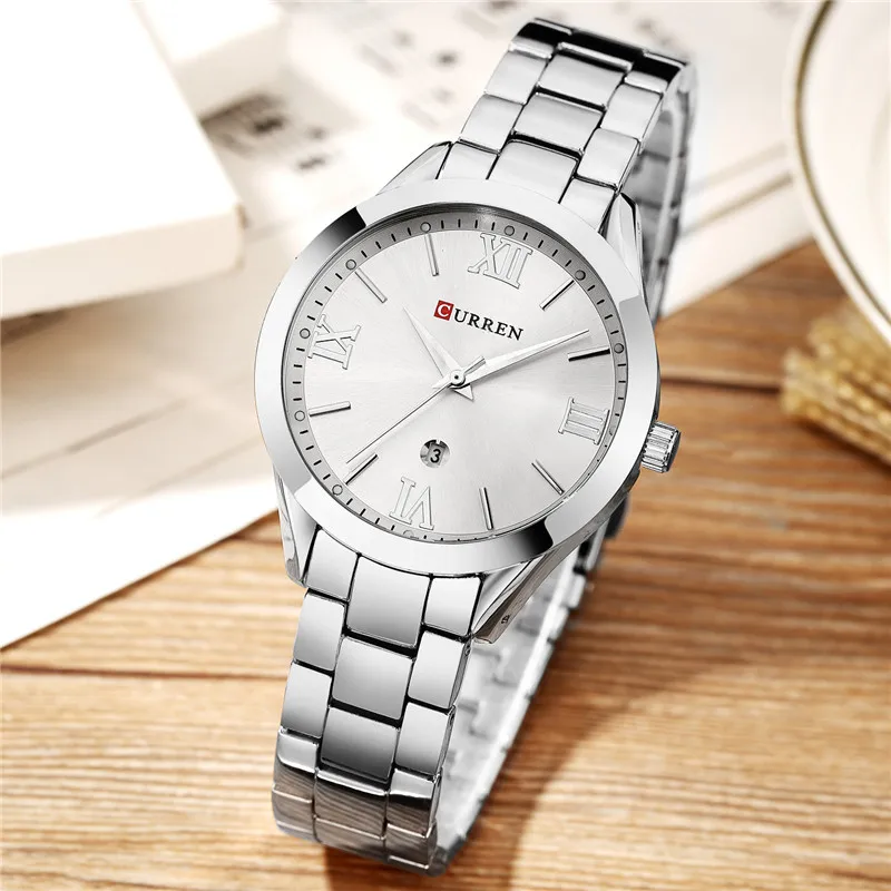 Relogio Feminino CURREN Модные женские часы Топ Бренд роскошные из нержавеющей стали
