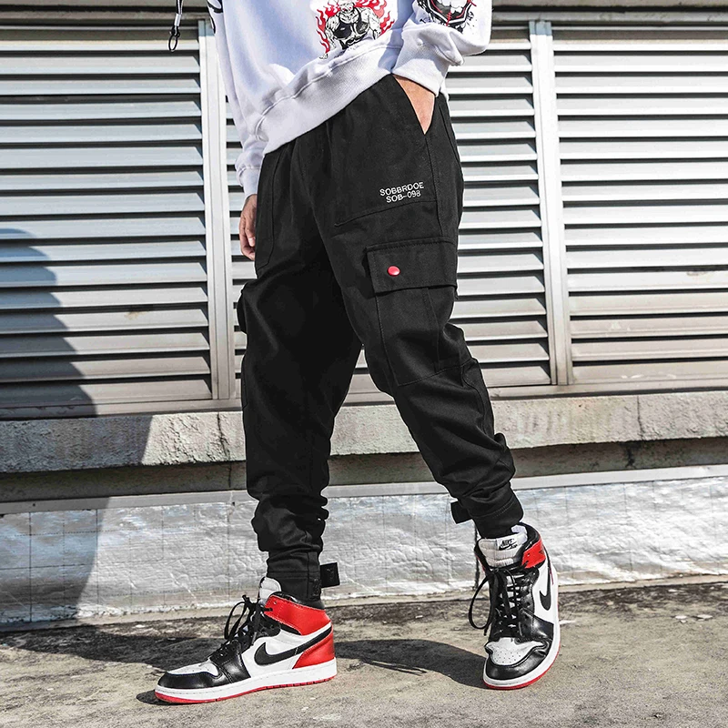 Камуфляжные брюки-карго Мужская хип-хоп мода брюки мешковатые тактические для