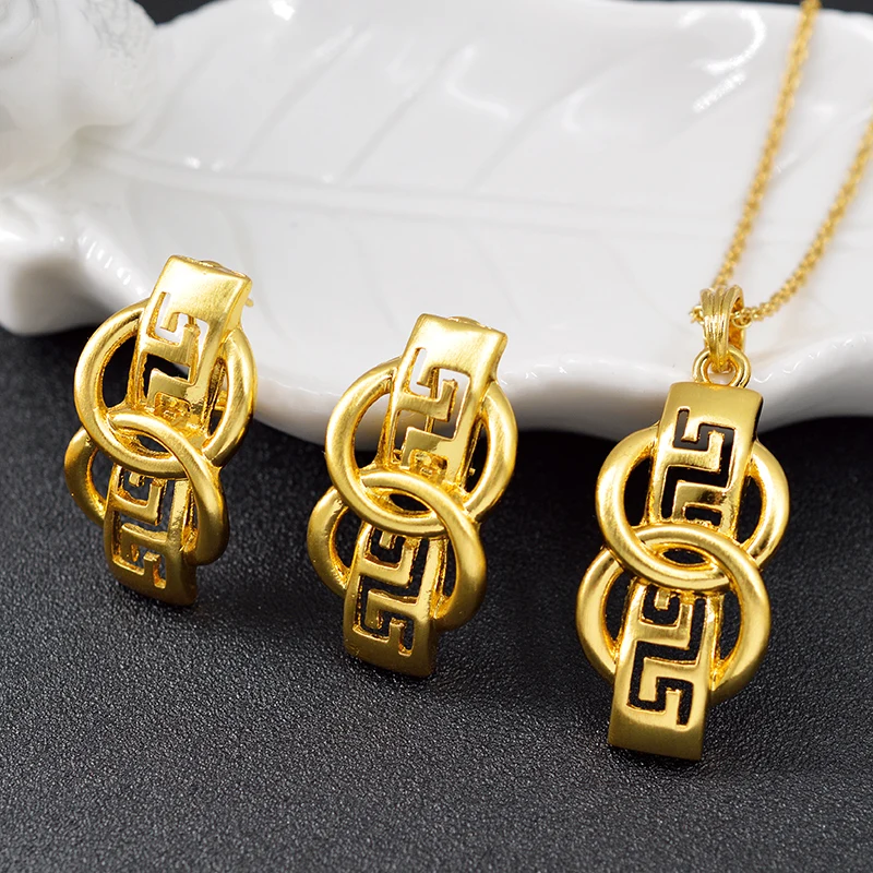 ZEA Dear Jewelry классические геометрические Ювелирные наборы для женщин колье серьги