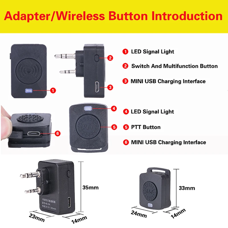 Беспроводная Bluetooth-Гарнитура Walkie Talkie двусторонняя радиосвязь наушники BT для Motolora