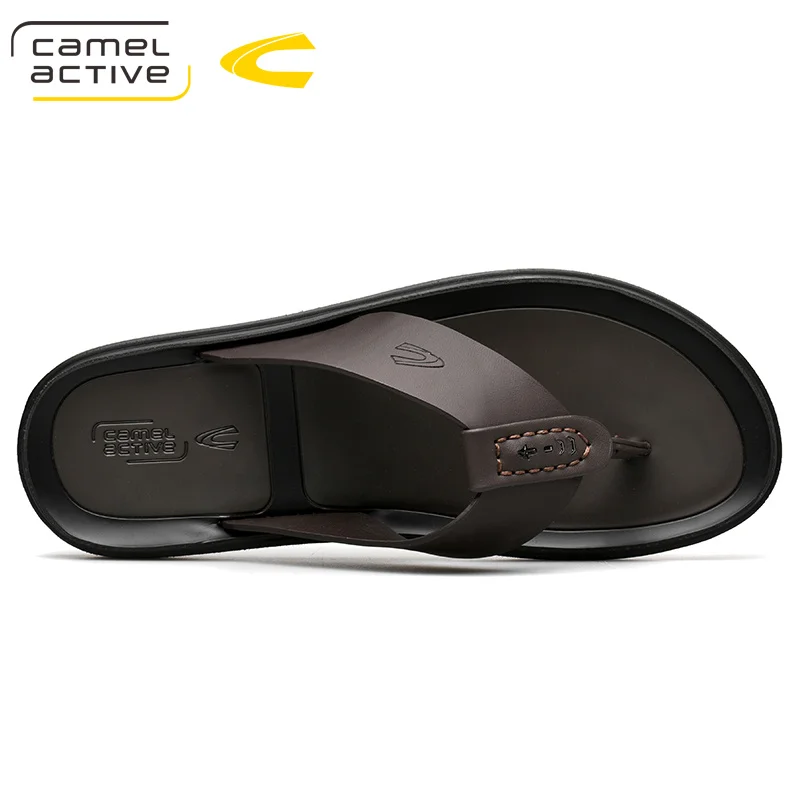 Мужские Пляжные шлепанцы Camel Active светло коричневые мягкие массажные модная
