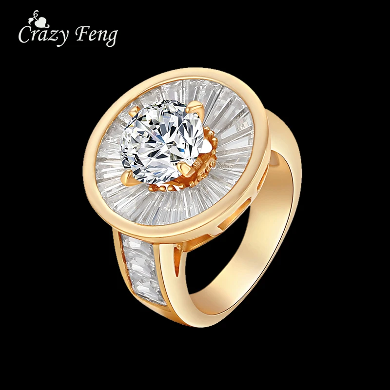 Уникальное кольцо с кубическим цирконием свадебные винтажные аксессуары кольца