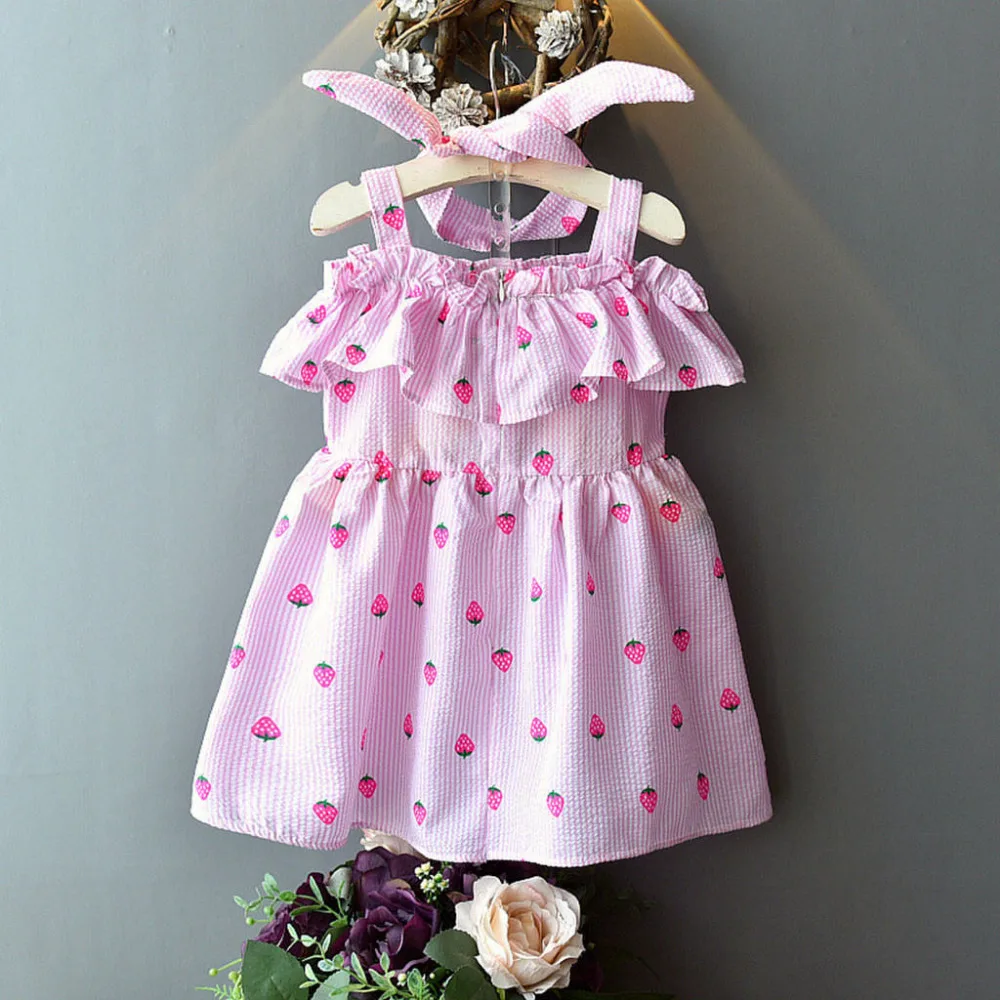 Летнее платье принцессы для маленьких девочек Детские вечерние платья без