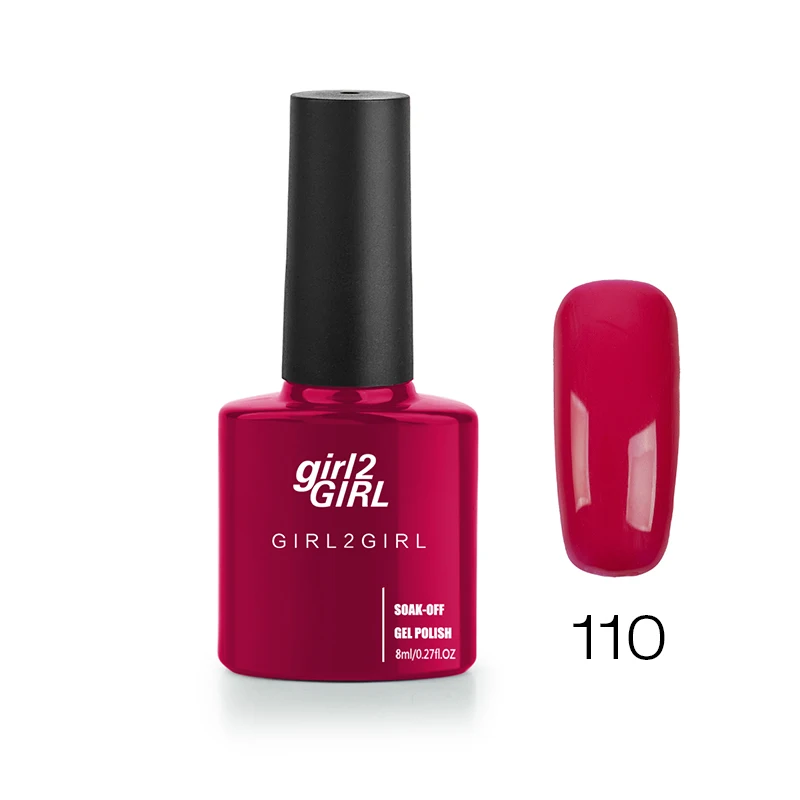 G3-110 GIRL2GIRL УФ гель лак для ногтей замочить от длительного Цвета бутылки красного цвета гель лак - Цвет: G3-110
