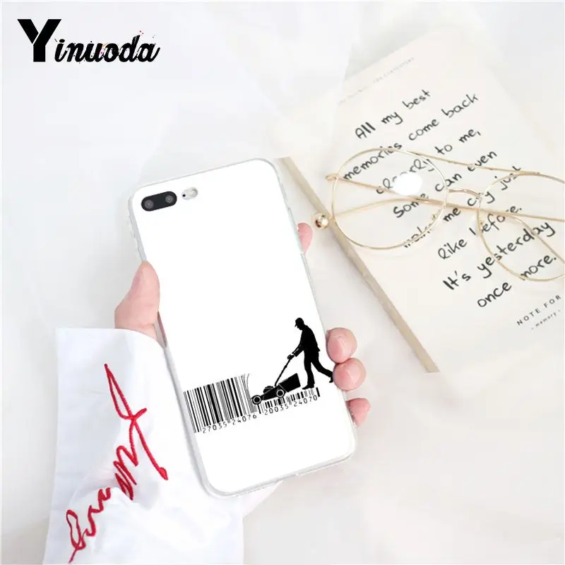 Yinuoda прозрачный и белый Noodles Number Styel роскошный защитный чехол для телефона iPhone X XS
