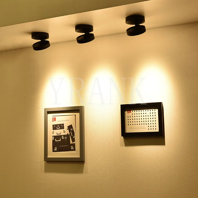 New Foldable Rotatable 5W 7W 10W Surface Mounted LED Ceiling Down Lights COB Track Light Lamp White Body Black | Лампы и освещение