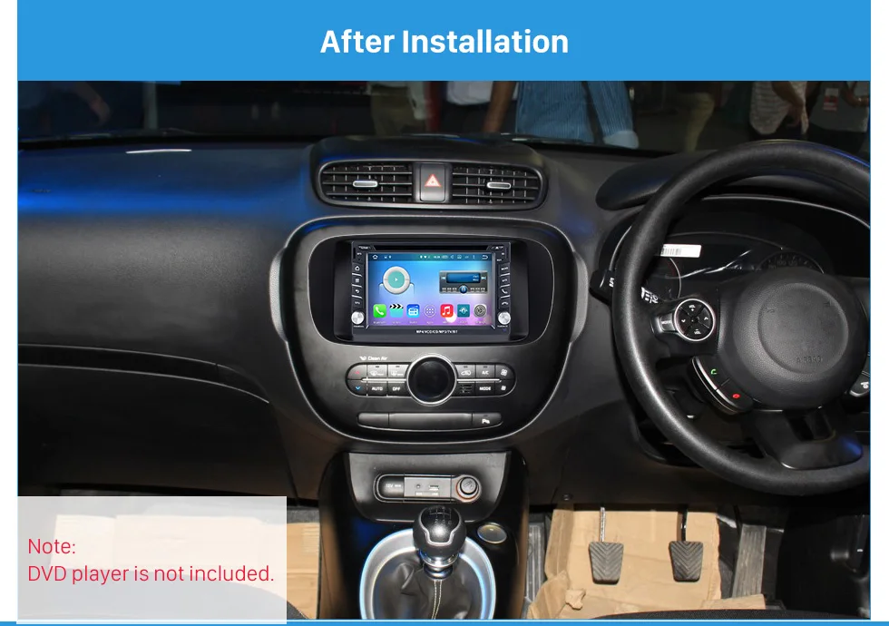 Seicane черный двойной Дин Радио Фризовая для 2013 KIA SOUL черточки Adapter Kit CD отделкой Панель плиты рамки