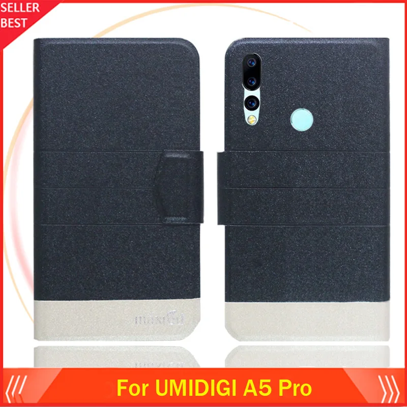 5 цветов Лидер продаж! Ультратонкий кожаный эксклюзивный чехол-книжка UMIDIGI A5 Pro |