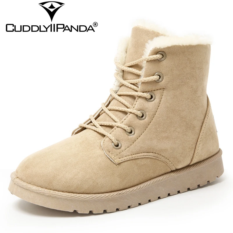 

CuddlyIIPanda новые женские зимние сапоги, плюшевые женские зимние сапоги, хлопковые сапоги, красные бархатные теплые сапоги Botas Mujer