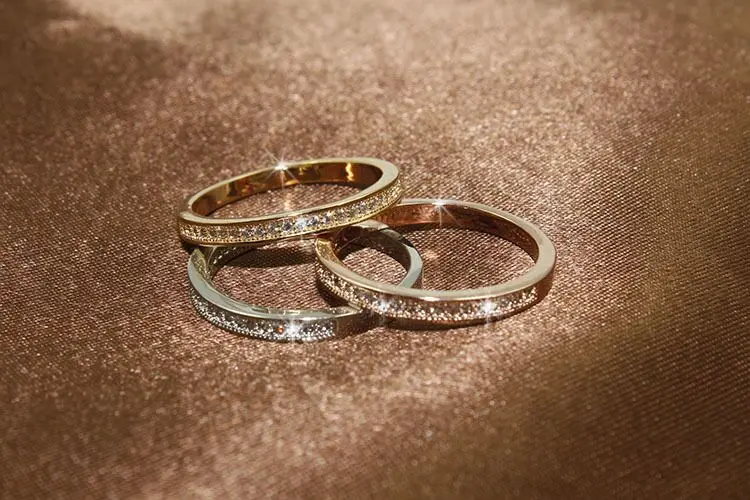 Простое кольцо Вечность обещание из стерлингового серебра 925 пробы паве AAAA