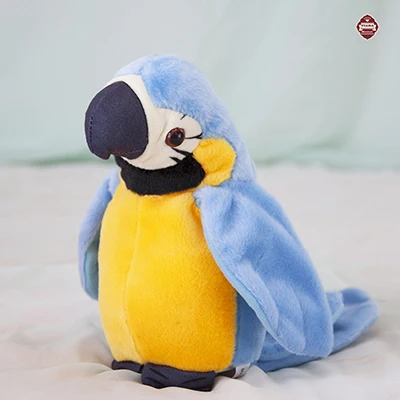 Королевский синий Говорящий назад попугай говорящий плюшевые игрушки электронные мягкие животные для детей девочек мальчиков детская диадема - Цвет: Королевский синий
