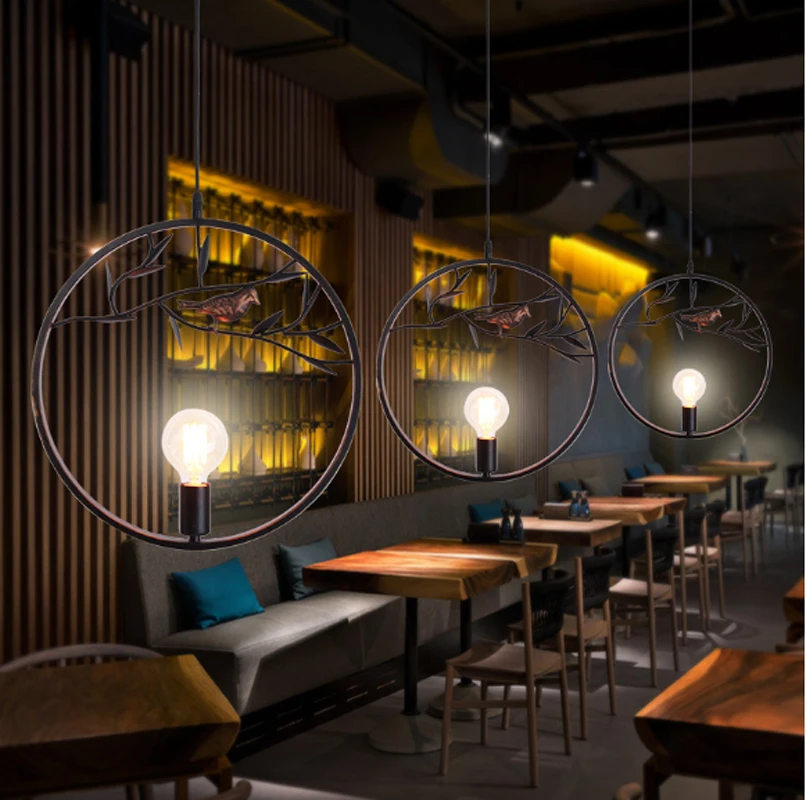 Люстры в промышленном стиле ретро лофта креативная личность гостиная столовая