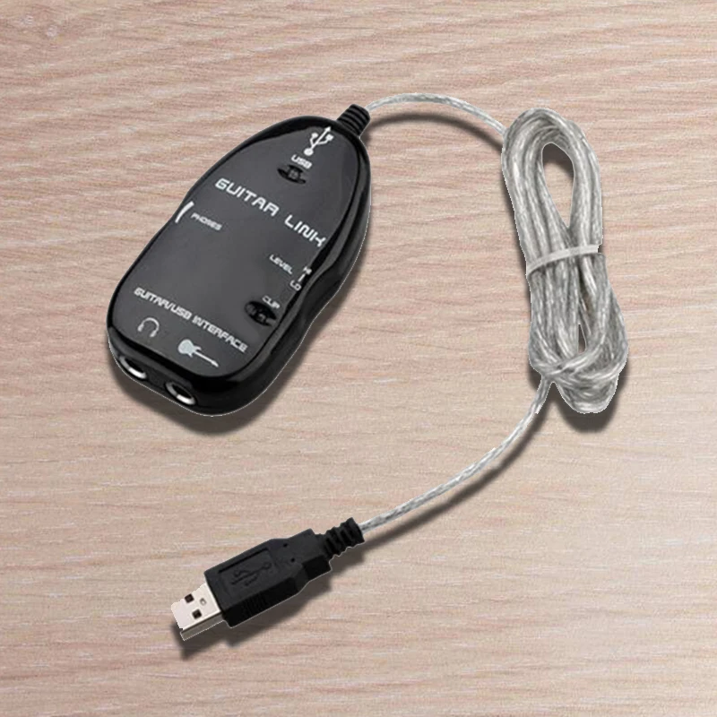 Кабель-адаптер для подключения гитары к usb-интерфейсу MAC/PC записывающий CD