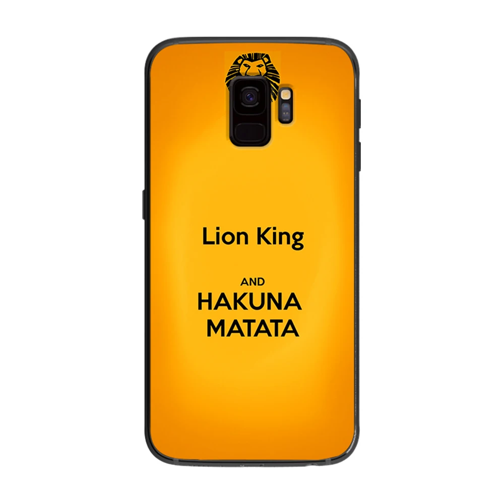 Мягкий чехол для телефона Hakuna Matata Lion King Samsung Galaxy S6 S7 S8 S9 S10e Plus Note 8 9|Чехлы-накладки| |