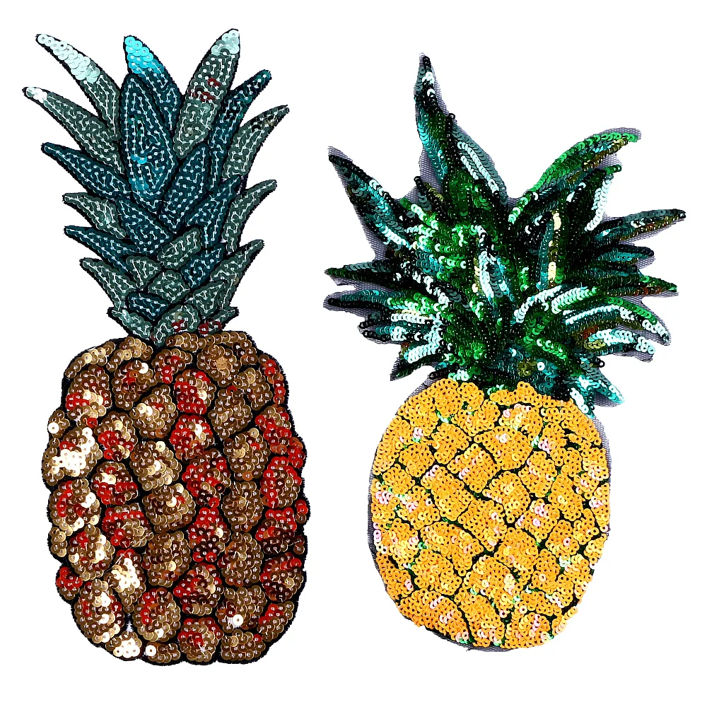 1 шт. блестящие нашивки наклейка в виде ананаса с фруктами пришивная нашивка