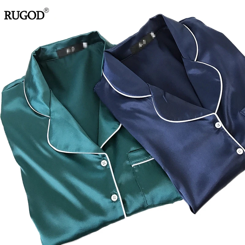 2018 Весна Новый стиль из двух частей пижамы супер удобная шелковистая Глянцевая