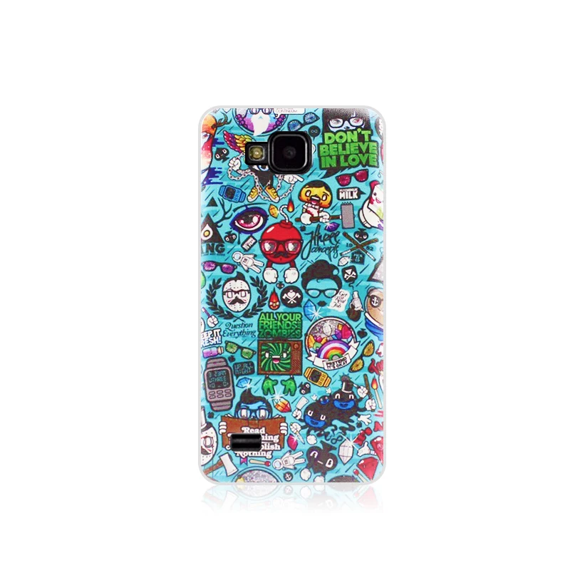 Soft silicone capa for ZTE Blade A5 4.5 inch Cover Printing Drawing Phone Cases BLAE |