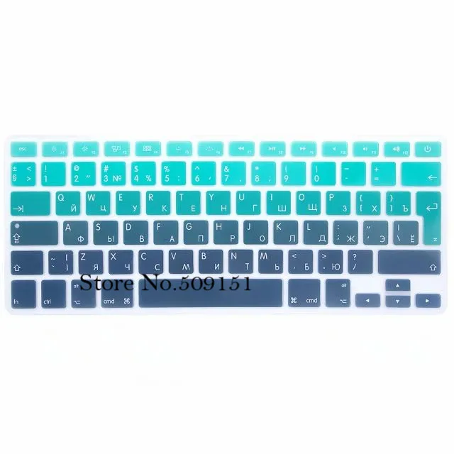 Пыленепроницаемая клавиатура для macbook Air 13 Pro 15 retina евро английский русский с