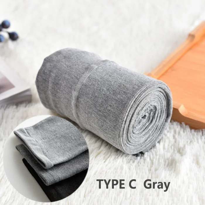 TYPE C gray 2 пары женских колготок с вертикальными полосками, компрессионные колготки из чесаного хлопка для увеличения ягодиц, для похудения, средней толщины - Цвет: TYPE C gray
