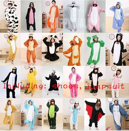 Новые фланелевые флисовые пижамы для взрослых унисекс комбинезоны с животными